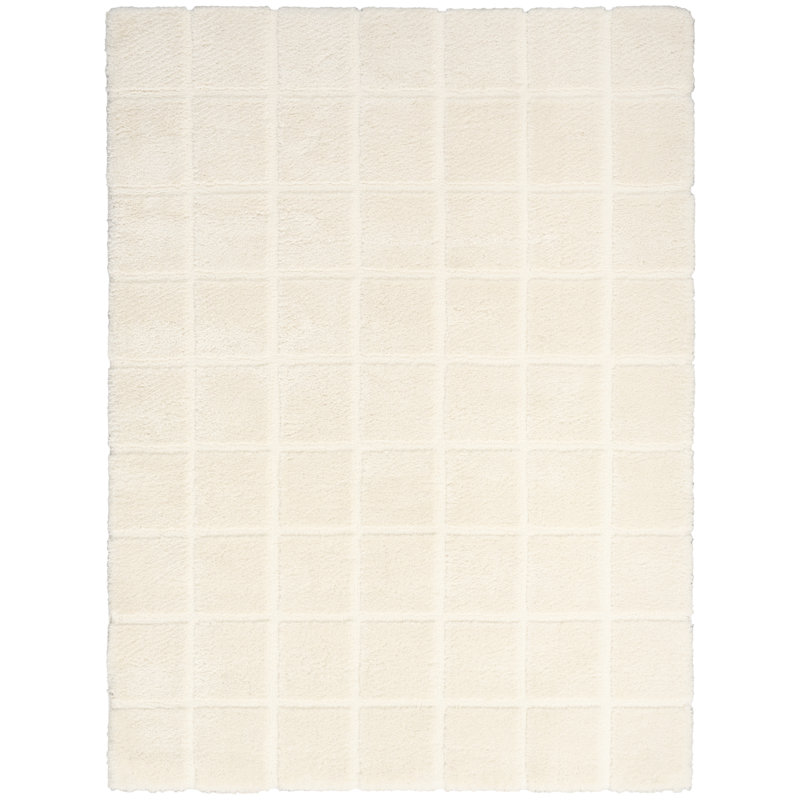 Tapis d'intérieur moderne ivoire DKNY West End Ave, Rectangle 6 pi x 9 pi