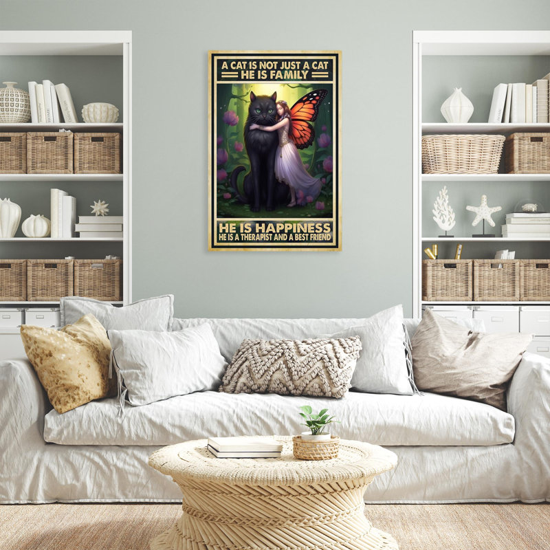 «A Cat Is Not Just A Cat On», impression sur toile, H 14 po x l 11 po x P 1,25 po
