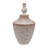 Stoneware Decorative Vase with Textured Design and Removable Lid - Modern Accent Piece-1371810047-1371810032