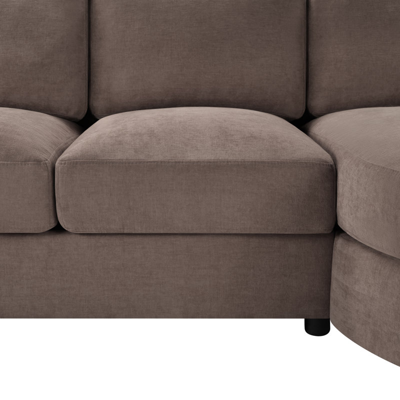 Sectionals With Storage, 84.6 Inch Chenille Modern Sofa For Home