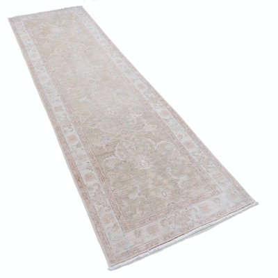 2.6x9.7 ft Handknotted Wool Runner Rug, Decorative Corridor Runner, Stair Runner Rug, Kitchen Runner Rug
