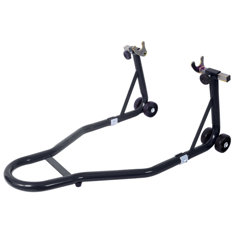 Support pour moto avec support à bras avant et arrière 1000LB, Noir