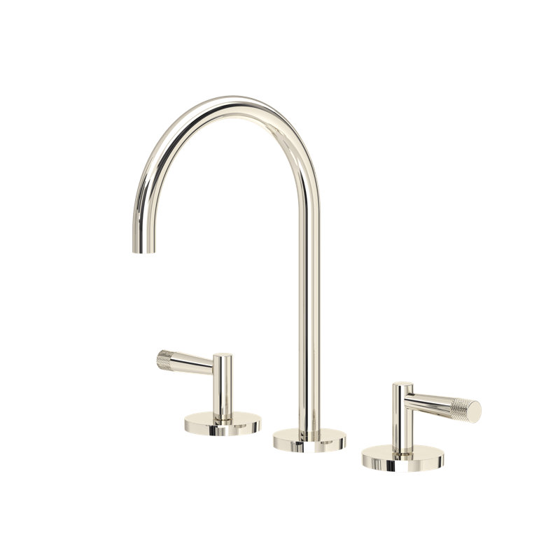 Amahle Widespread Lavatory Faucet with C-Spout, Polished Nickel
