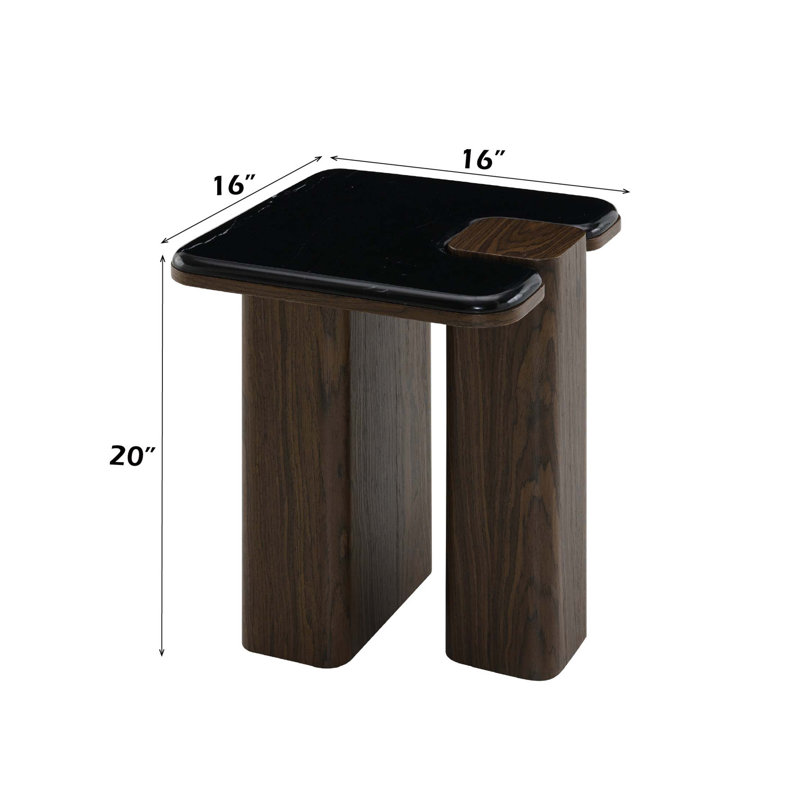 Table de bout en marbre naturel Dana avec marbre naturel