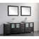 Karson 84'' Double Bathroom Vanity with Engineered Marble Top with Mirror