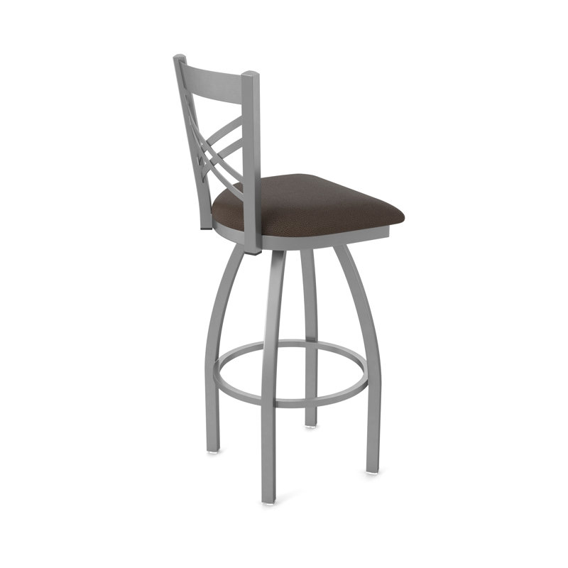 Tabouret pivotant 820 Catalina, Acier Inoxydable, Vinyle - café règne, Tabouret de bar (siège d'une hauteur de 30 po)