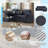 Upholstered Chenille Sofa Bed Pull Out Sleeper Sectional Couch with Reversible Storage Chaise , USB Ports, Cup Holders-2012884363