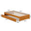Lit plateforme en bois massif avec lit gigogne assorti Lamariah-457229957-457229961