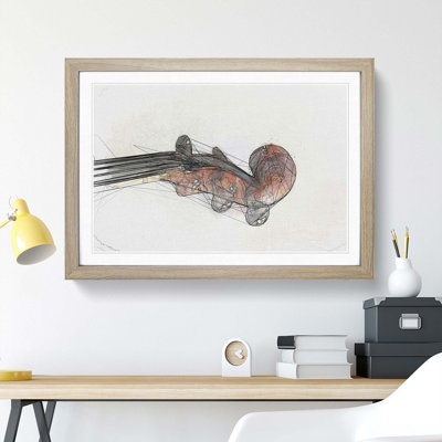 The Scroll of a Violin in Abstract - Framed Print