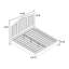 Grand lit noir en similicuir avec structure en bois (solide et composite) pour une surface de repos robuste