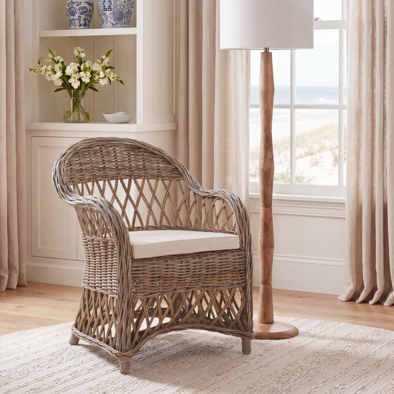 Fauteuil en coton de 25,5 po de largeur Sephina, Kubu naturel
