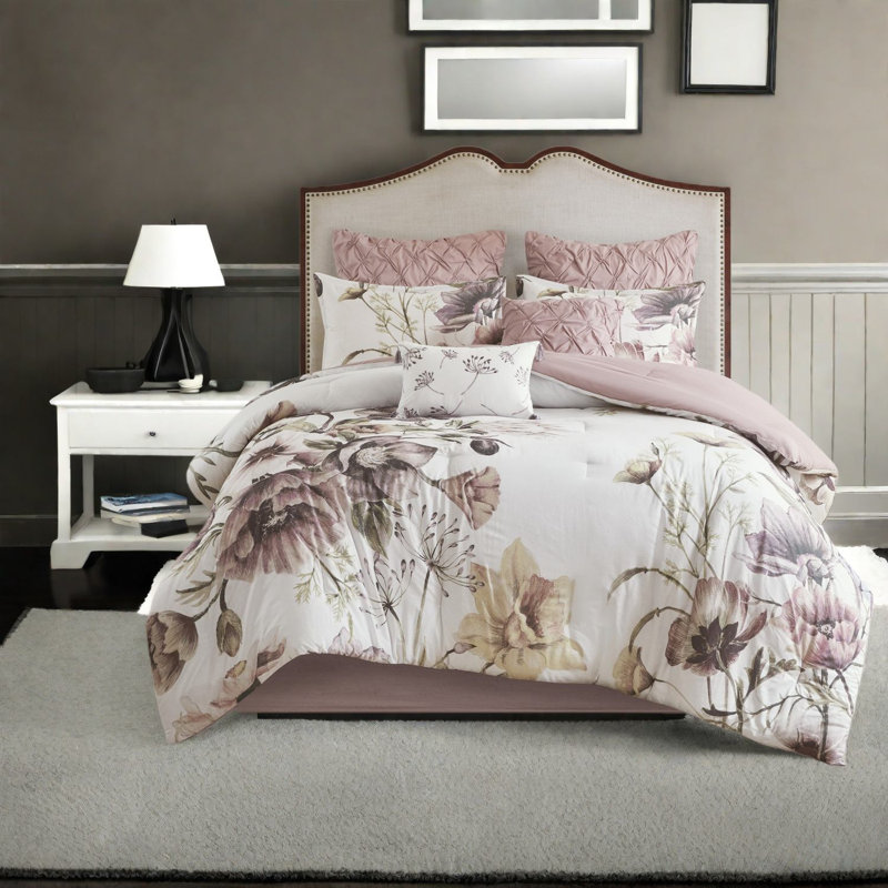 Luxurious 8 Piece Bedding Sets, Cotton Comforter, Shabby Chic Bedroom