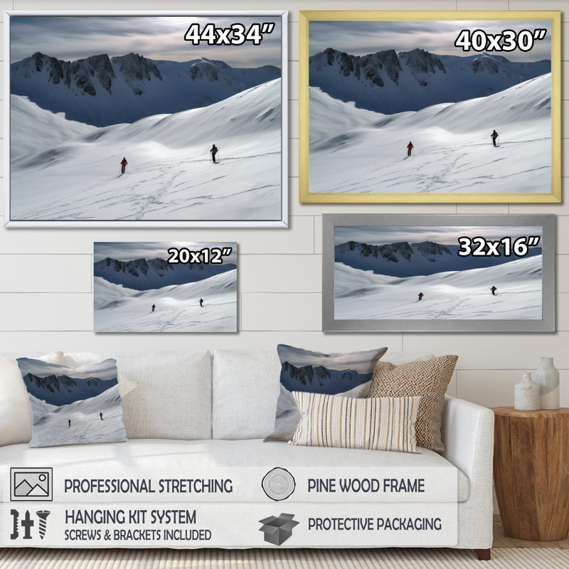 Winter Mountain Top III - paysages, impressions sur toile, H 12 po x l 20 po x P 1 po, Toile tendue
