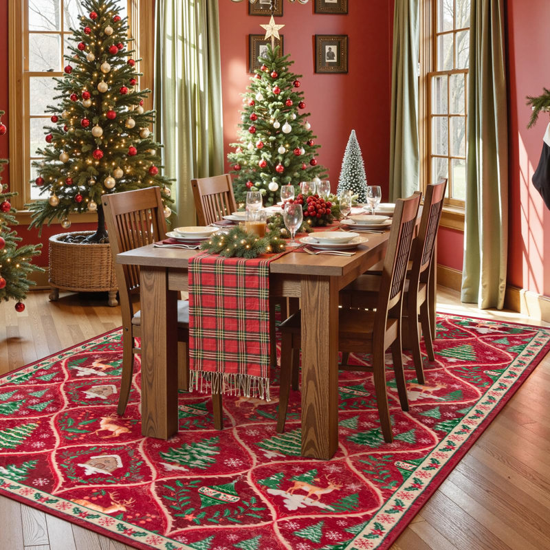 Laziya Christmas Area Rug, Rectangle 5' x 7'