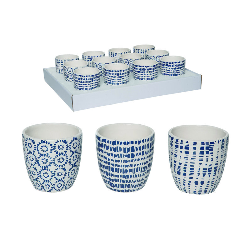  Ensemble de 12 pots à fleurs multicolores Dolomite