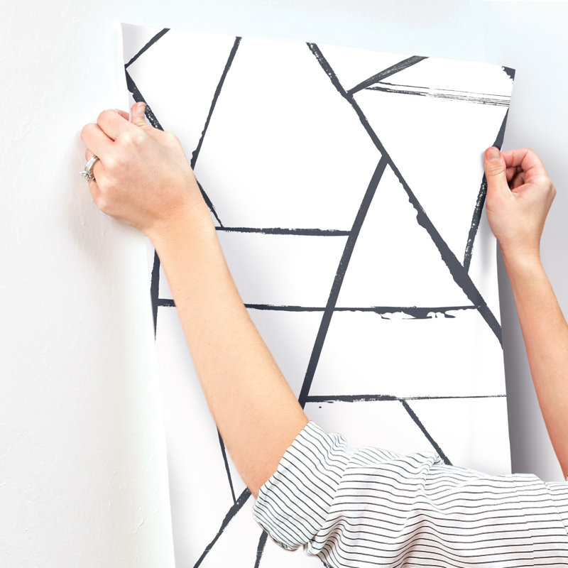 Geometric Wallpaper Double Roll, Black
