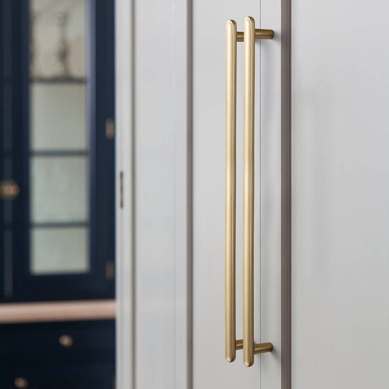 Sleek Modern Cabinet Pull, 12 3/5", Champagne Bronze