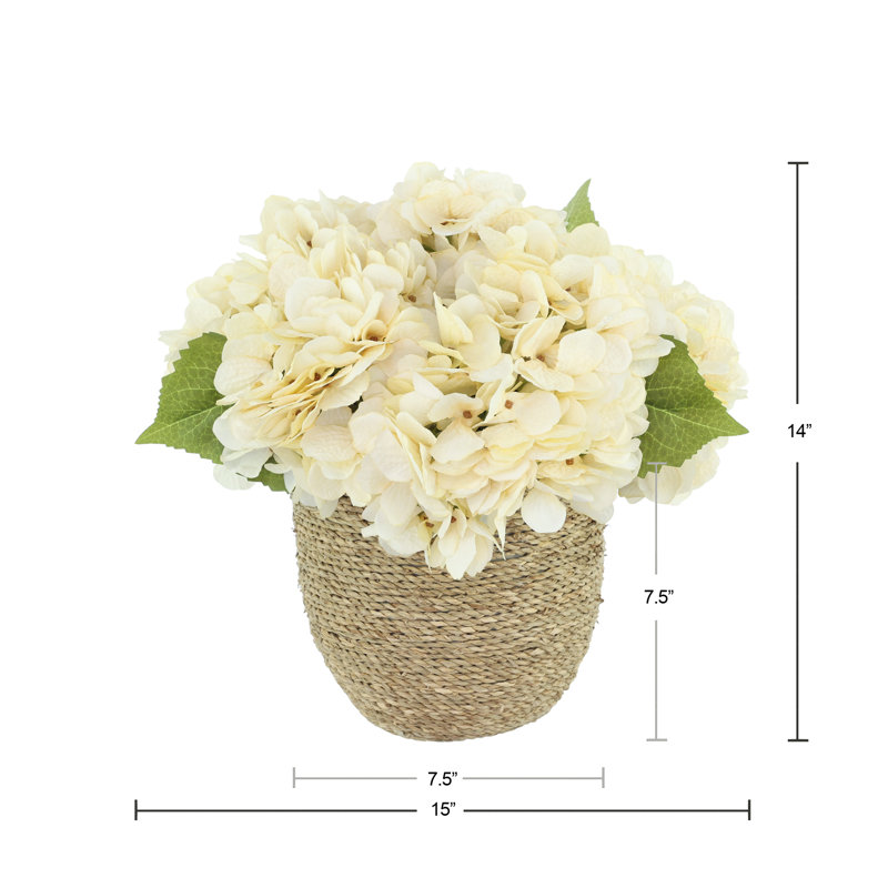 Fall Hydrangea Floral Arrangement, Cream