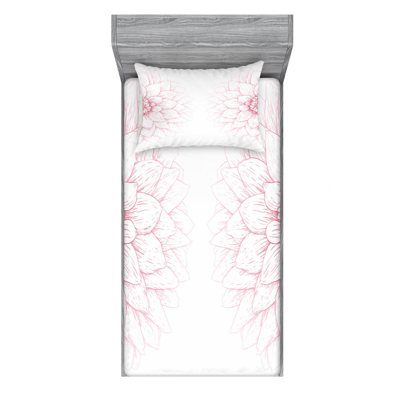 Microfiber Sheet Set, Twin Sheet Set with Fitted Sheet