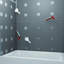 10mm Tile Backer Board Pack of 5 with 75 Steel Washer Discs, 1200mm x 600mm Insulated Cement Backer Boards