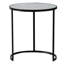 De 2 tables d'appoint empilables, tables de bout à cadre en métal pour petit salon, fer noir, assemblage 2, espaces, pièce, aucun assemblage requis