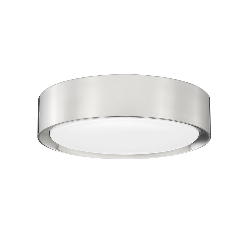 Plafonnier encastré 1 lumière Asalah, H 3 po x l 12 po x P 12 po, Nickel brossé