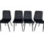 Velvet Upholstered Kitchen Dining Chair With Strong Black Metal Legs Living Room Bedroom Chair-864435870-817231172