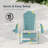 HDPE Foldable Outdoor Adirondack Chair 3-Postion Adjustable with Retractable Ottoman & All-Weather Outdoor Chair for Garden, Lawn & Porch-725912503