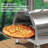 Silver Pizza Oven Outdoor 12" Semi-Automatic Rotatable Pizza Ovens Portable Stainless Steel Wood Fired Pizza Oven Pizza Maker With Built-In Thermometer Pizza Cutter Carry Bag-120857750