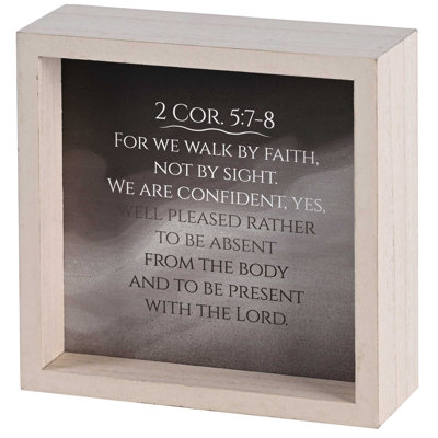 Table de table à 2 côtés Walk By Faith Not Sight