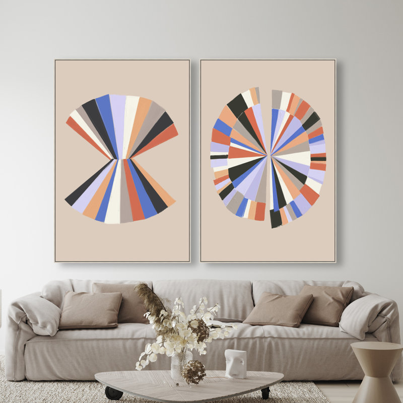 Minimally Perfect Set Set by Oliver Gal, 37"H x 55"W, Silver Floater Frame