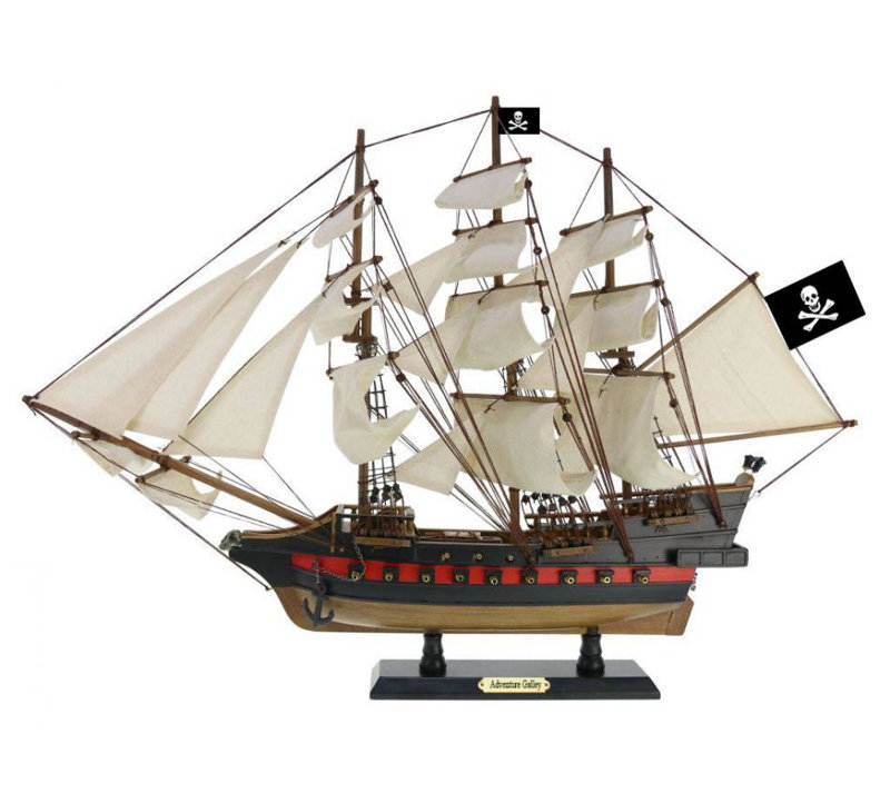 Bateau de pirate à bateau à bateau en bois limité adventure Rowberrow, blanc