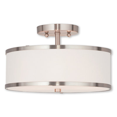 Berthine Fabric Semi Flush Mount