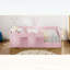 Lit simple tapissier au sol avec peluche lapin douce, garde-corps en mousse haute densité et poches de rangement intégrées-2145916570-2145916575