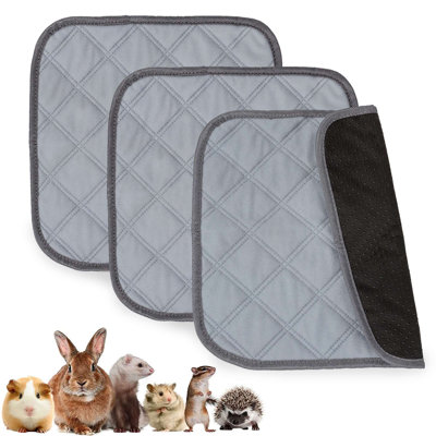 3 Pack Guinea Pig Cage Liners Small Animal Washable Absorbent Pee Pads Reusable Bedding Training Mats