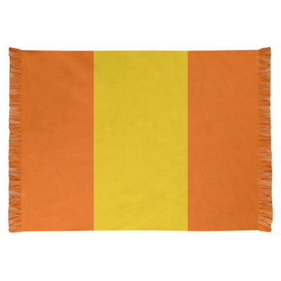 Tapis orange/jaune à tissé plat Miami