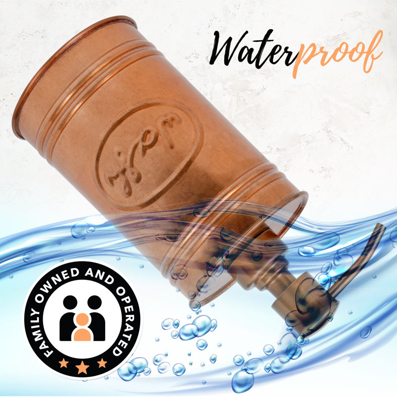 Rustic Copper Farmhouse Soap Dispenser with Stainless Steel Pump