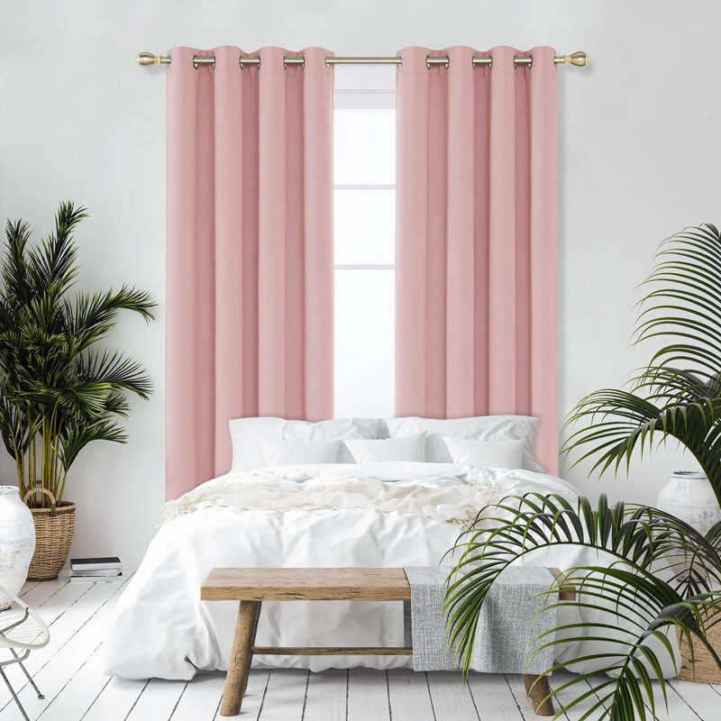 Blackout Curtain Pair, 52cm Width x 214cm Drop