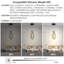 Mini luminaire suspendu moderne en cristal avec lustre ovale noir pour îlot de cuisine, salon, cuisine, bar et chambre à coucher (paquet de 1)-654522335