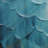Gold Teal Ocean Spiral I - Modern Velvet Curtain - Room Darkening - 1 Panel-107827138