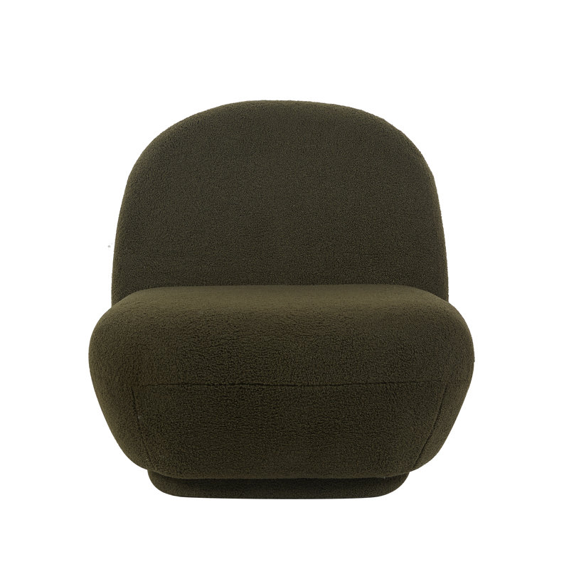Boucle Accent Chair, Green
