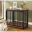 Mobilier de caisse moderne pour petits et moyens chiens | Table de bout avec portes doubles | Fabrication en pin robuste | Chenil d'intérieur et décoration intérieure | Assemblage facile-640079997