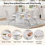 63'' Faux Marble Rectangular Dining Table Set For 4–6 With PU Leather Chairs And O-Shaped Base-1319578615-1319578613