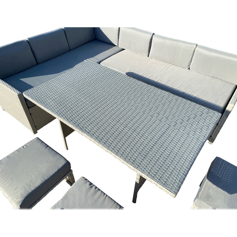 Altinaj 9 Seater Rattan Corner Sofa Set