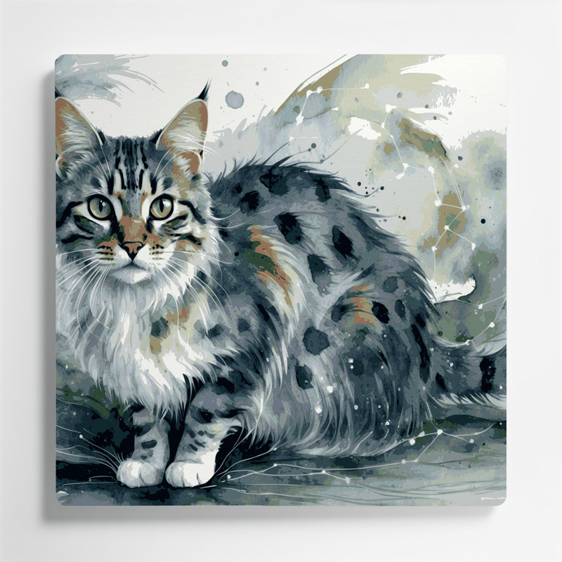 Art mural en métal Cats, H 12 po x l 12 po