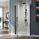 FPivot 36" W x 72" H Pivot Shower Door, Hinged Semi- Frameless Glass Shower Door