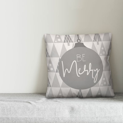  Be Merry Throw Pillow