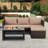 Adhern 3 - Person Patio Conversation Set with Cushions-2127045903