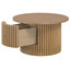 Table basse rustique moderne avec tiroirs et lattes verticales stables
