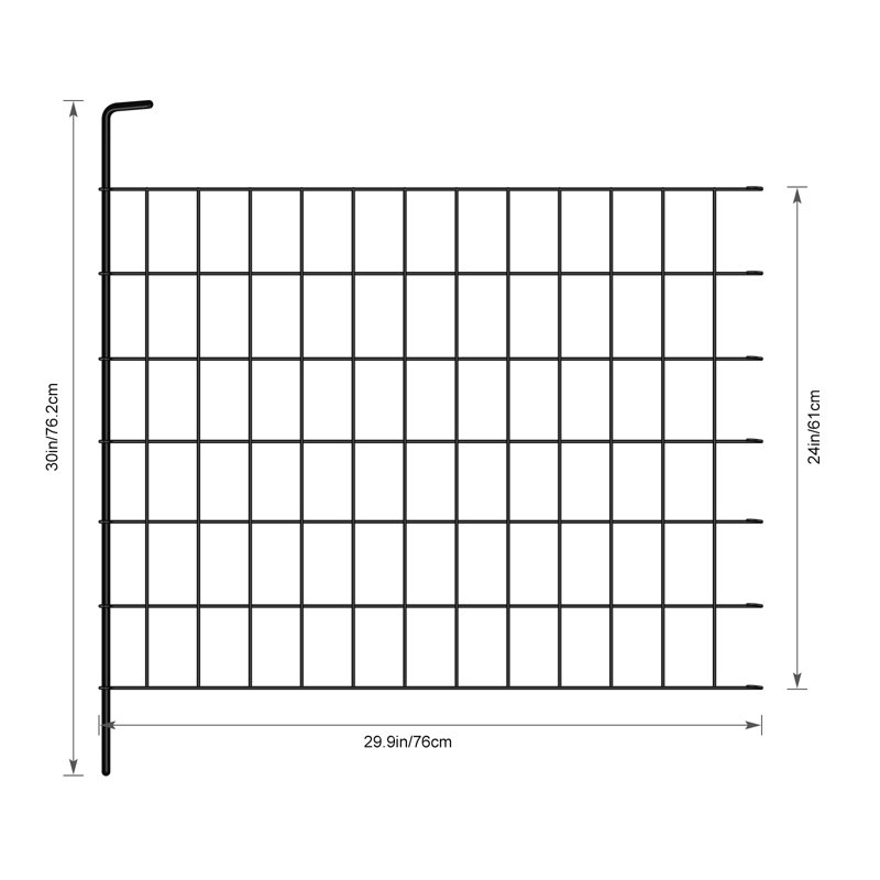 Panneau de clôture H 2,5 pi x l 2,5 pi